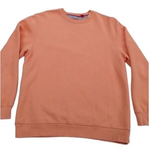 IZOD Men's Crew Neck Knit Sweater Peach /Size Large long sleeve pullover vintage